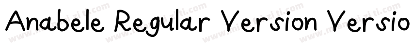 Anabele Regular Version Version字体转换